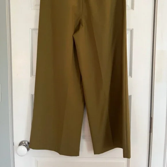 Tibi Stella Tropical Wool  Pant in Dark Hazel Green - 2 - Picture 11 of 13
